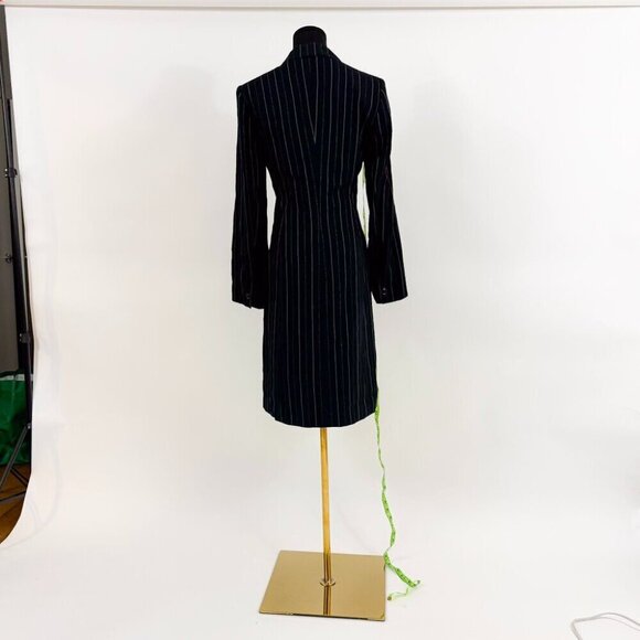 VINTAGE LAUREL PIN STRIPE SUIT BLAZER LIGHT TRENCHCOAT - Picture 9 of 11